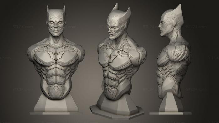 Бюсты монстры и герои (Бэтмен будущего, BUSTH_0038) 3D модель для ЧПУ станка